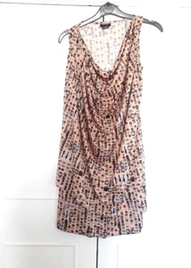Lovely new miss sixty jewel print cowl neck tunic top/mini dress - size medium - Picture 1 of 3