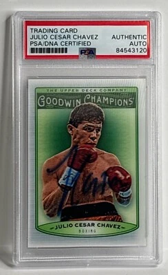 Julio Cesar Chavez Signed 2019 Goodwin Champions LB - JC Boxing Slabbed PSA - Image 1 of 2