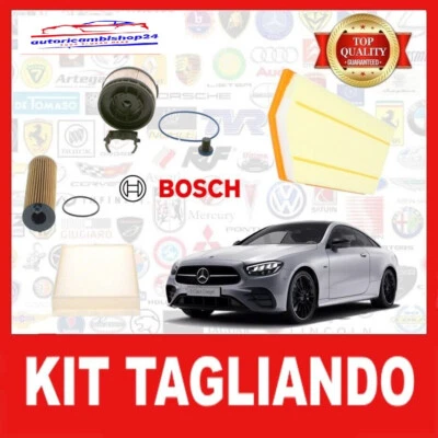 KIT TAGLIANDO 4 FILTRI BOSCH PER MERCEDES CLASSE E W213 E 200 D DIESEL - Image 1 of 3