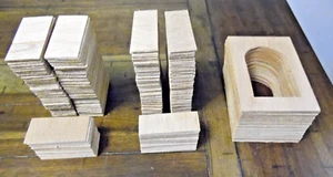 Lot of 264+ Unfinished Wood Cutouts for Crafts, Wooden Slices Various Sizes - Picture 1 of 12