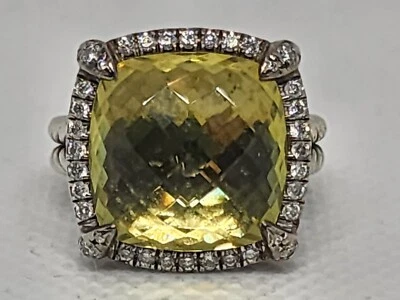Chatelaine 系列 1,950 美元 David Yurman 纯银黄水晶戒指 — 第 1/4 张图片