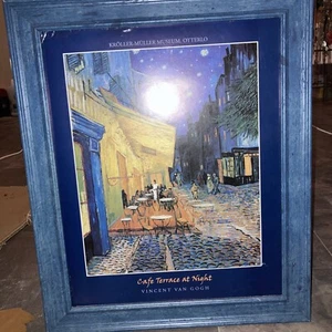 VINTAGE REPO "CAFE BEI NACHT" VON VAN GOGH MIT RAHMEN 16x20 - Bild 1 von 5
