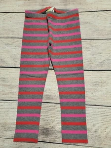Vintage Crazy 8 GEAR UP FOR GETAWAYS grau/hot pink/rot gestreifte Leggings 2T Mädchen - Bild 1 von 1