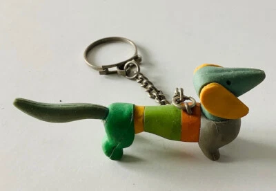 1972 Olympics - Mascot Dachshund Dog Waldi  KEYCHAIN - PUZZLE TOY - Image 1 of 4