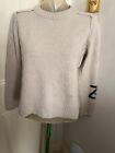 Zadig & Voltaire oameal coloured cashmere jumper sz Large Best Fit UK 10-12