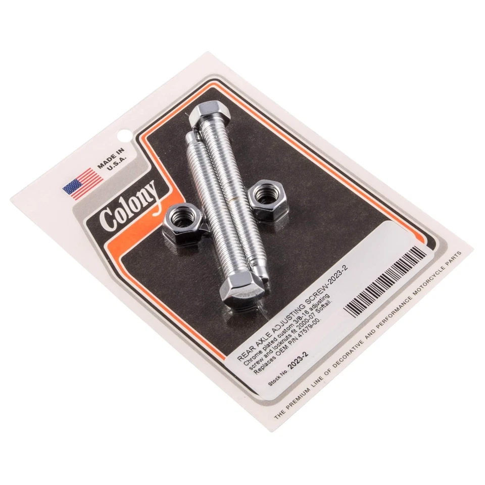 Tornillo de ajuste del eje trasero #2023-2 Harley-Davidson Softail Chrome Colony 2000-07 Foto 1 de 1