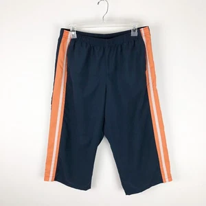 Nike Vintage Windbreaker Crop Track Pants Womens Large Navy Orange Drawstring - Picture 1 of 12