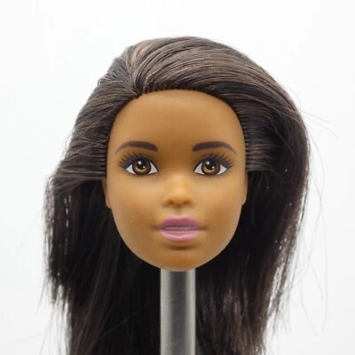 Barbie Stroll N Play Pups Doll Head Asha Face Medium Skin Brown Hair 2020 GHV93 - Image 1 of 4