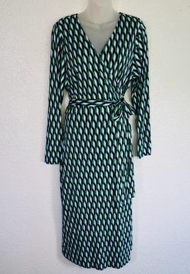 Diane Von Furstenberg Wrap Dress Womens XXL Geometric Belted Target Collab NEW - Image 1 of 4
