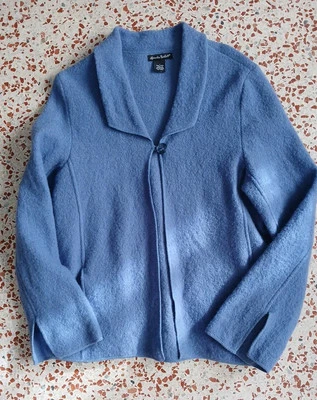 Chaqueta Suéter Alexandra Bartlett 100% Lana Talla GRANDE Periwinkle Foto 1 de 4