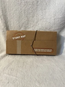 Luckies Passport Stamp Map Travel Gift | Mini Map with Stamps in Gift Box - Picture 1 of 3