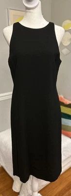 Nuevo con etiquetas Vestido Armani Collezioni Funda Negro Sin Mangas Lana Virgen 8 $625 Foto 1 de 4