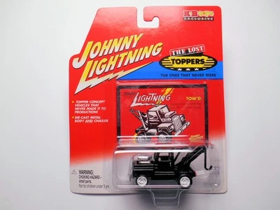 KB TOYS THE LOST TOPPERS BLACK TOW'D TOW TRUCK JOHNNY WHITE LIGHTNING CHASE CAR - Image 1 of 3