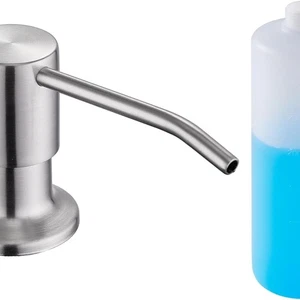 Sink Soap Dispenser Brushed Nickel, Soap Dispenser for Kitchen Sink Stainless St - Picture 1 of 12