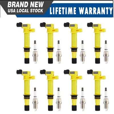 8pcs Ignition Coil UF270 and 8 pcs Spark Plug For 2004-2008 Dodge Dakota 3.7L V6 - Image 1 of 4