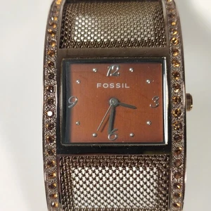 Women's Fossil Stainless Steel Watch - Bronze Tone - Tested & Working - Picture 1 of 10