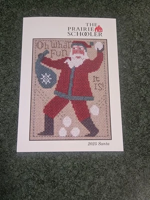 The Prairie Schooler 2025 Santa Counted Cross Stitch Pattern Cardstock - Image 1 of 2
