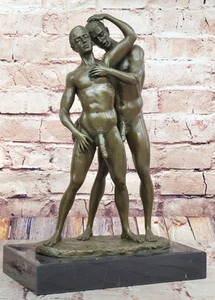 100% Massive Bronze Akt Männliche Modelle Nackt Klassisch Kunstwerk Skulptur Figur Angebot - Bild 1 von 10