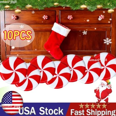 Festive Red Peppermint Knob Covers – 10PCS for Effortless Holiday/Xmas Decor USA - Image 1 of 4