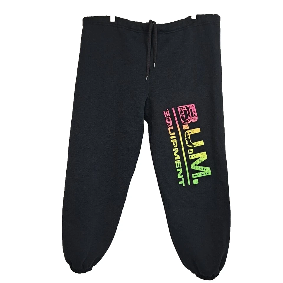 Pantalones deportivos de colección BUM Equipment años 90 con logotipo de neón para hombre pequeños negros rosas verdes Foto 1 de 4