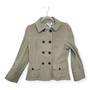 Talbots Khaki Cord Zweireiher Utility Jacke Classic Prep Petite 6 - Bild 1 von 5