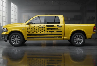 Calcomanías grandes de bandera estadounidense para Ford F-150, Chevy Sierra, Toyota Tacoma y Tundra Foto 1 de 4