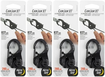 Nite Ize CamJam XT Aluminum Cord Tightener, Regular - 280 lb Load Limit (4-Pack) - Image 1 of 4