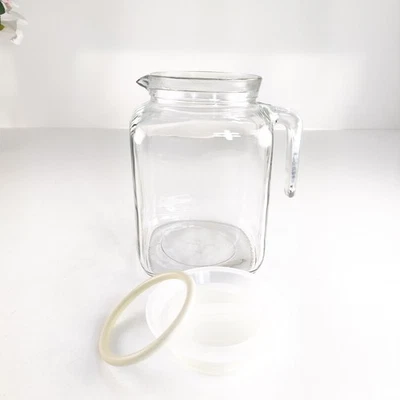 Bormioli Rocco Frigoverre 2 Liter Glass Pitcher | Frosted Lid with Rubber Seal - Image 1 of 4