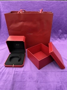 Authentic Cartier Stiff bracelet bangle cuff double box Love JUC paper bag - Picture 1 of 16