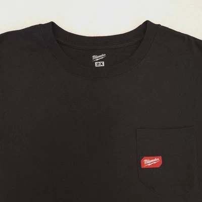 Milwaukee 休闲圆领短袖图案 T 恤男式 2XL 码黑色 — 第 1/4 张图片