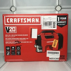 Craftsman 3-IN-1 Cordless V20 Inflator Vacuum Blower LED 2-Power Tool Only - Picture 1 of 10