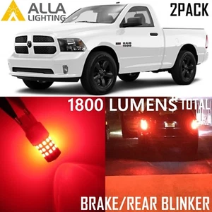 Alla Lighting Brake Turn Signal Light 3157 Red LED Bulbs Blinker for Dodge RAM - Picture 1 of 8
