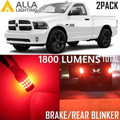 Luz de señal de giro de freno Allá Lighting 3157 bombillas LED rojas intermitentes para Dodge RAM Foto 1 de 4
