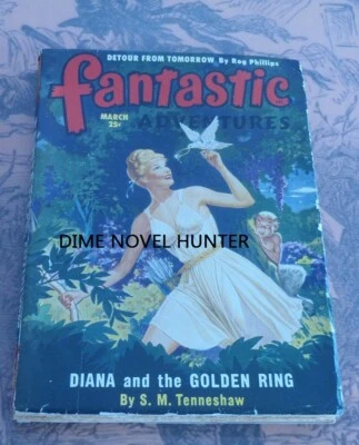 FANTASTIC ADVENTURES MARCH  1950 DIANA & THE GOLDEN RING SCIFI PULP Foto 1 de 2