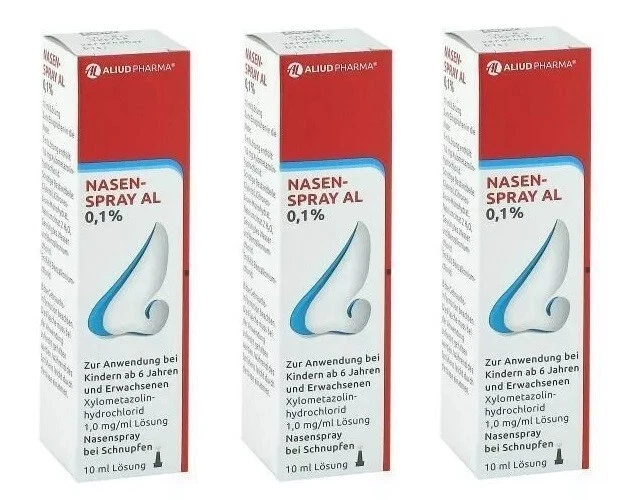 ALIUD PHARMA GMBH 3x NASENSPRAY AL 0,1% 10 ml PZN: 3929274