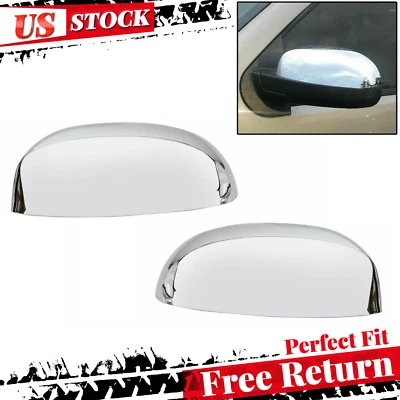 For 2007-13 14 Chevy Silverado GMC Sierra Yukon Chrome Mirror Covers Replacement - Image 1 of 4