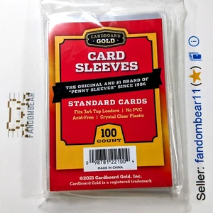100 Soft Penny Sleeves For Top Loaders & PSA Card Saver 1 Cardboard Gold CBG  - Picture 1 of 5