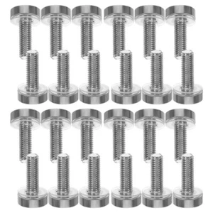 50 Pcs Stainless Steel Crown Screws Hardware Nuts Server Cage and Rack - Picture 1 of 12