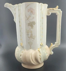 Antike Leonard handbemalte Schokoladenkanne aus Wien Österreich 7 1/2" hoch - Bild 1 von 4