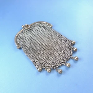 Victorian Sterling Silver Mesh Purse / Antique Wallet - Picture 1 of 6