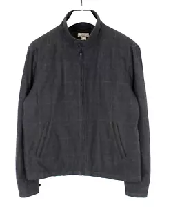 Gant Wool Check Waister Mantel Herren Groß Reißverschluss Gefüttert Muster - Bild 1 von 8