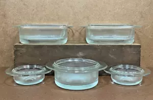 Heller Glas Massimo und Lella Vignelli Geripptes Design Geschirr 5er Set - Bild 1 von 11