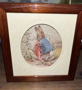 Beatrix Potter Living Pictures Rabbit John Ellam 1991 Wall Decor De'coupage - Picture 1 of 3