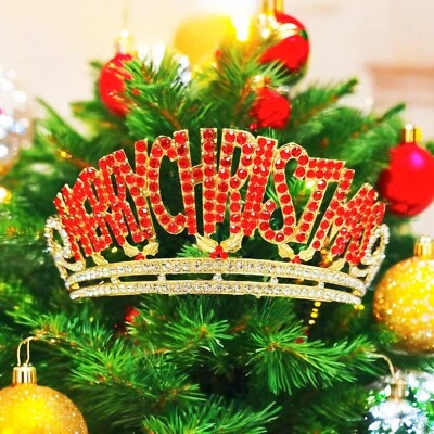 Счастливая рождественская корона, рождественский декор, украшение для елки, рождественский подарок - Изображение 1 из 4