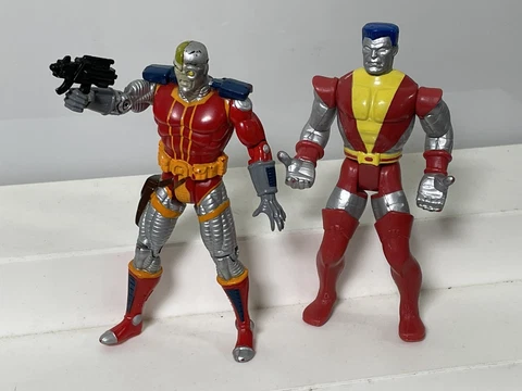 Marvel Super Heroes LOT Deathlok & COLOSSUS  action figure ToyBiz X Men Vintage Cover