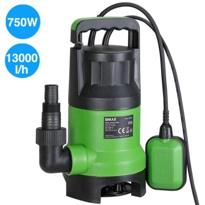 Pompa Immersione Elettropompa Sommersa Acque Scure Sporche Chiare 750W 13000L/h - Immagine 1 di 4