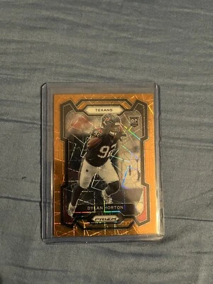 2023 Prizm Football Dylan Horton #340 Orange Lazer RC Houston Texans - Image 1 of 2