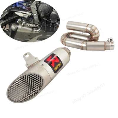 Tubo silenciador cromado puntas de escape para Triumph Street Triple 765 R/RS/S 2017-2023 Foto 1 de 4