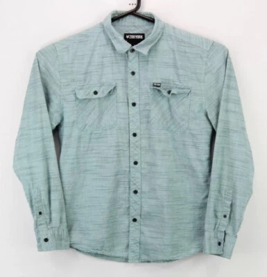 Camisa Zoo York Para Hombre Con Botones Cuello LS Talla Grande Multicolor Rayas Foto 1 de 4