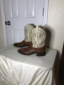Botas de Vaquero Vintage Tony Lama DOS TONOS PARA HOMBRE 12 Estilo Oeste R1221 HECHAS EN EE. UU. - Imagen 1 de 12